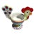 Mid 20th Century Italian DeSimone Hand Painted Ceramic Chicken Compote For Sale