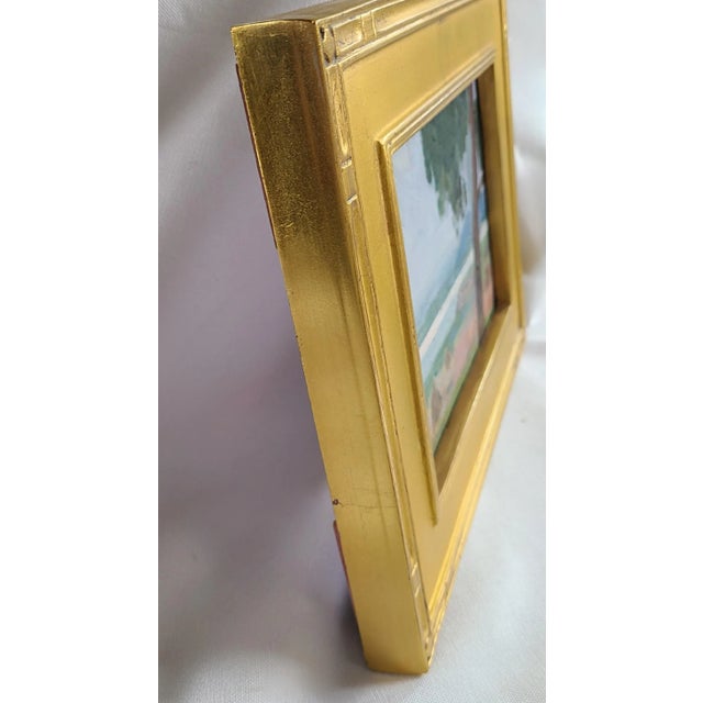 Traditional Framed Landscape in Acrylic on Board For Sale - Image 3 of 6