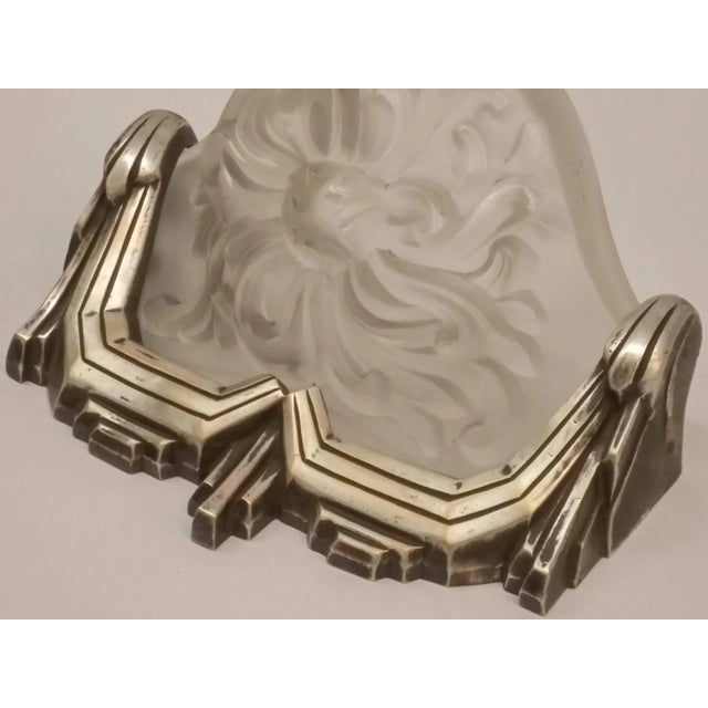 Early 20th Century French Art Deco Wall Sconces Signed by Sabino - a Pair For Sale - Image 5 of 8