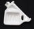 Vintage corner soap and toothbrush holder made of white porcelain over ceramic. It has the capacity to hold soap and one...
