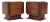 United Mid Century Walnut Tiki Brutalist Nightstands - Pair For Sale