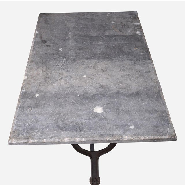 French Blue Stone Bistro Rectangle Table Chairish