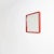 Glass Red Plastic Mirror, 1980s For Sale - Image 7 of 10