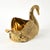 Metal Vintage Hollywood Regency Large Brass Swan Planter Pot For Sale - Image 7 of 15
