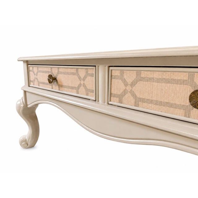 Hand Painted One-of-a-Kind English Traditional Designer Custom Refinished Coffee Table For Sale In New York - Image 6 of 8