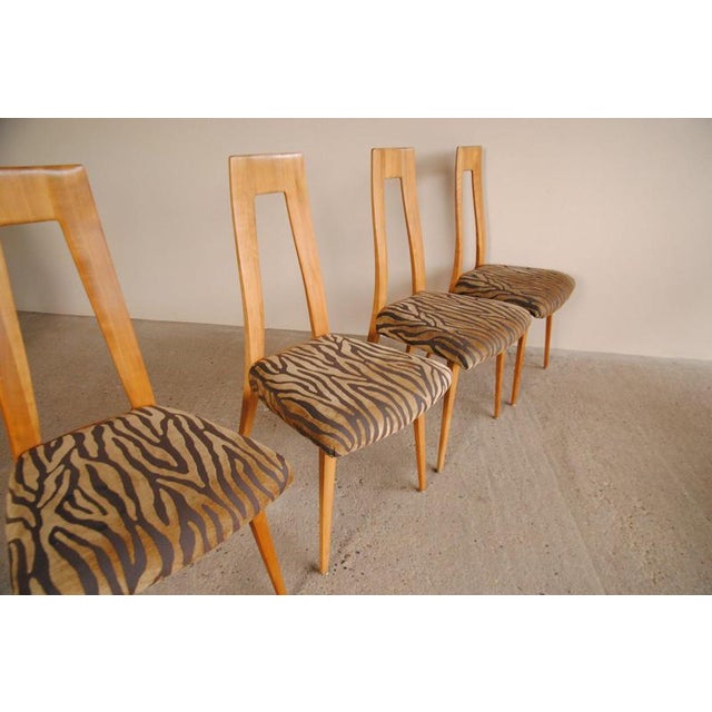 Zebra Dining Chairs, Set of 4 For Sale - Image 4 of 18