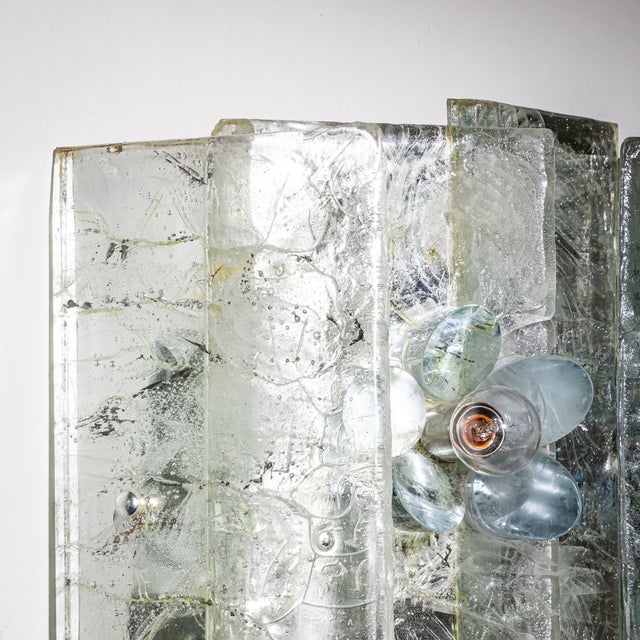 Vintage Italian Glass Wall Sconces, 1990s, Set of 2 For Sale - Image 13 of 15