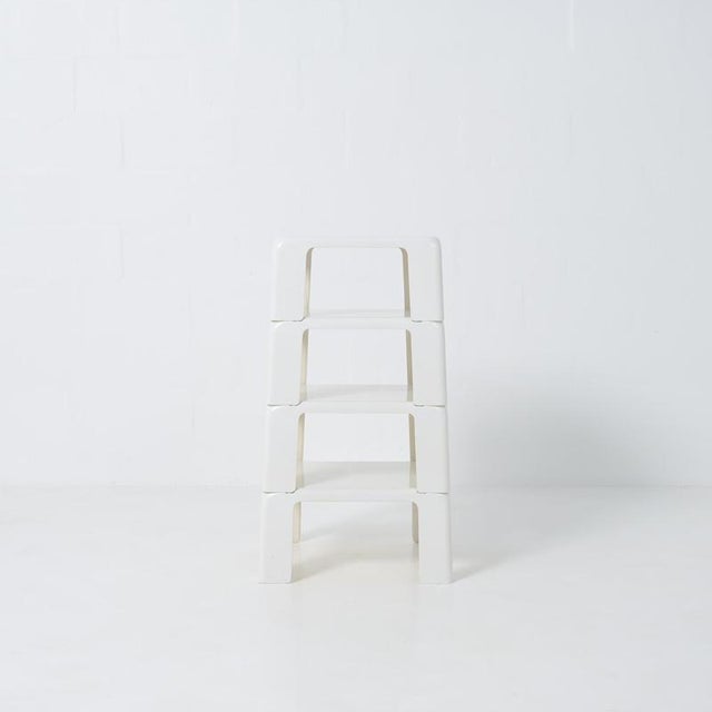 White Quattro Gatti or Nesting Tables by Mario Bellini for B&B Italia / C&B Italia, 1960s, Set of 4 For Sale - Image 3 of 18