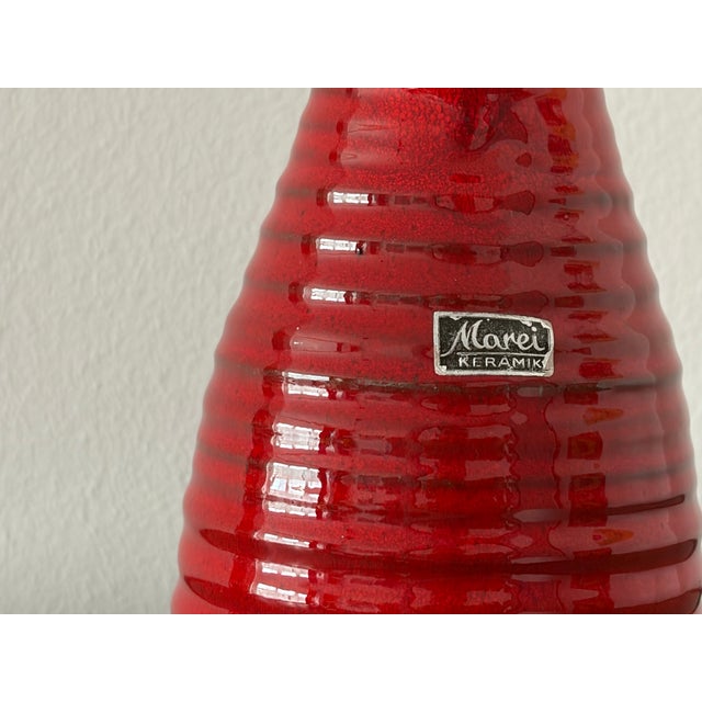 Vintage Red Jug from Marei Keramik, Germany, 1970s For Sale - Image 12 of 18