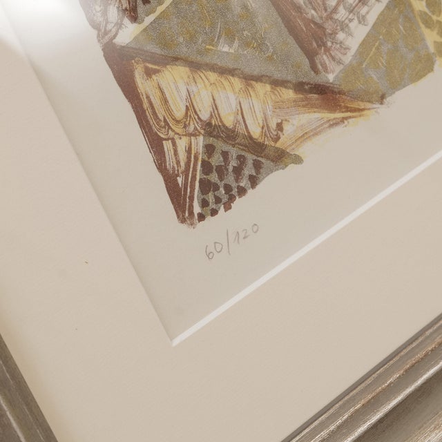 1970s Eduard Bargheer, Village in the Desert, Color Lithograph For Sale - Image 5 of 5