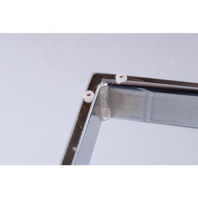 Metal Vintage Cantilever Side Table in Chrome and Glass from Gebra, 1980s For Sale - Image 7 of 15