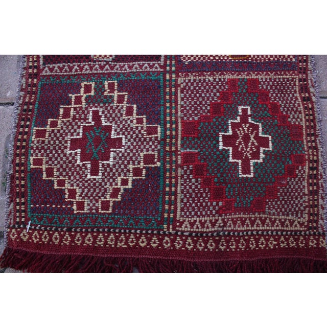1970s Tribal Burgundy Cecim Kilim Rug For Sale - Image 11 of 13