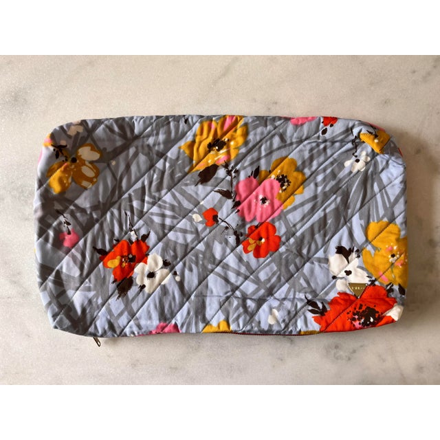 Baby Blue Pair of Blue Floral Vintage Fabric Lumbar Pillow Covers For Sale - Image 8 of 10