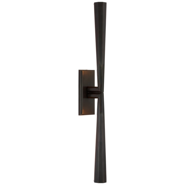 Galahad Linear Sconce in Bronze Designer: Thomas O'Brien Height: 25" Extension: 4" Backplate: 2.75" x 6.25" Rectangle...
