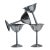 Mid Century Aluminum Dessert Coupes, Set of Four For Sale