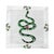 Contemporary Thistle And Snake Cotton Sateen Cocktail Napkins in Pink White, Set of 4 For Sale - Image 3 of 6