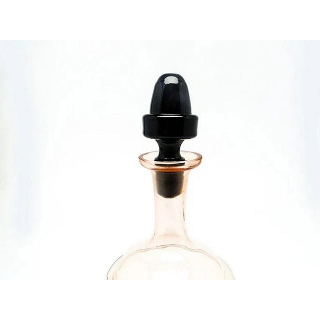 Vintage Art Deco Carafe from Hortensja Glassworks, Poland, 1950s For Sale - Image 4 of 9