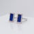 Modern Vintage 18ct White Gold and Lapis Lazuli Cufflinks, 1970s, Set of 2 For Sale - Image 3 of 10