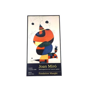 Vintage 1990 Miro at Foundation Maeght Exhibition Poster For Sale