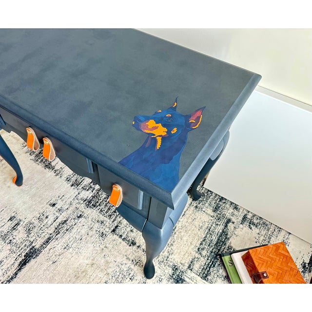 One of a Kind Doberman Statement Table For Sale - Image 11 of 16