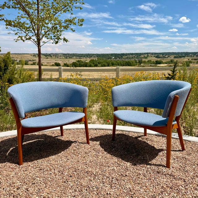 Soren Willadsen Mobelfabrik Pair of Nanna Ditzel Nd83 Lounge Chairs For Sale - Image 4 of 10