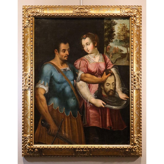 Bernardino Campi, Salome with the Head of Battista Campi, 1580, Oil on Canvas For Sale - Image 15 of 15