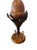 Pair of Vintage 1990s Acorn Table Lamps With Wrought Iron Oak Leaves – Quality Wood & Metal For Sale - Image 10 of 14