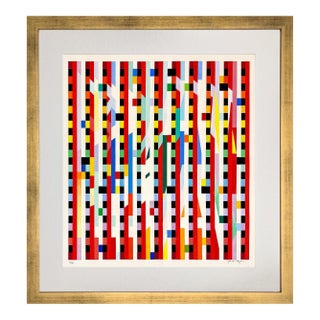 Yaacov Agam, Dalia, Rare Hand Signed Serigraph, Edition 7/150, Framed, 1971 For Sale