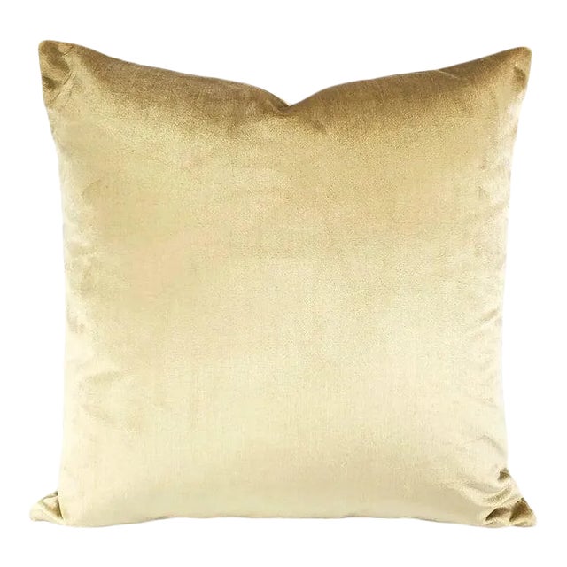 Jim Thompson Vesper in Camel Velvet Pillow Cover For Sale