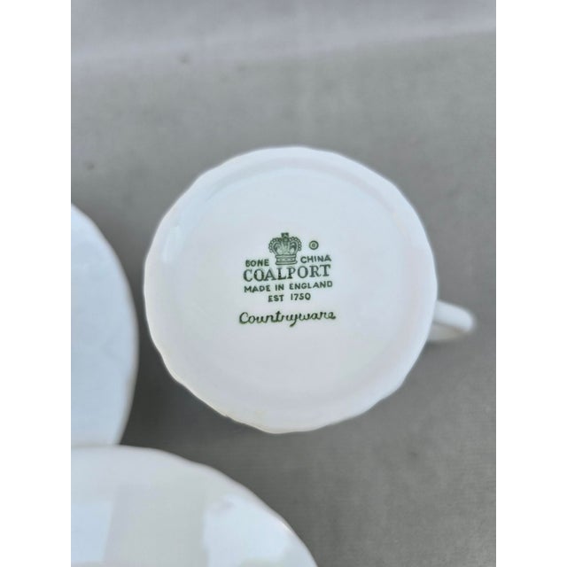 1980s 1980s Coalport Demitasse Cups and Saucers - 4 PCS For Sale - Image 5 of 5