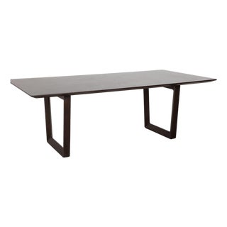Frau Wooden Dining Table in Dark Brown by Poltrona For Sale