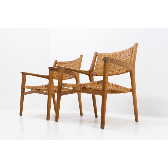 Set of Jh 516 Lounge Chairs by Hans Wegner for Johannes Hansen, 1950s For Sale - Image 6 of 18