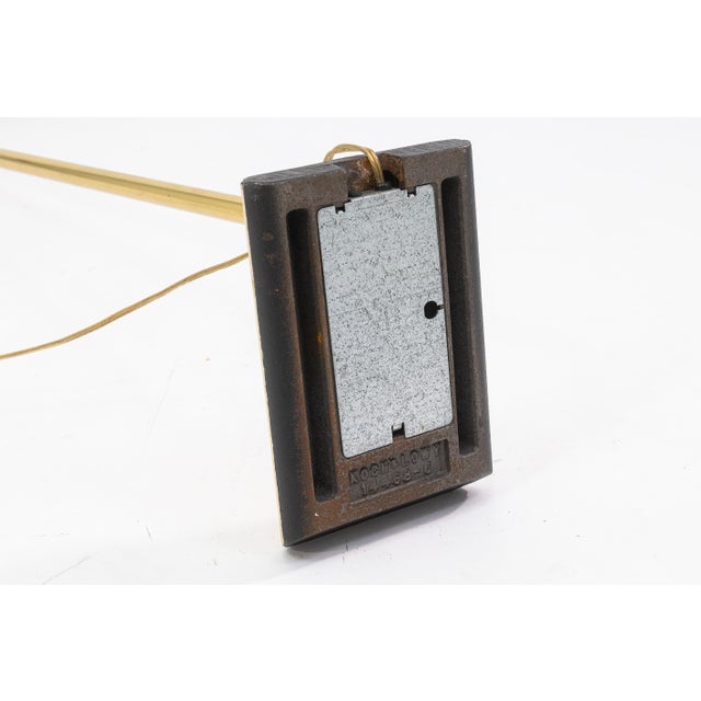 Brass Vintage Koch & Lowy Brass Mid Century Modern Adjustable Reading Floor Lamp For Sale - Image 8 of 9