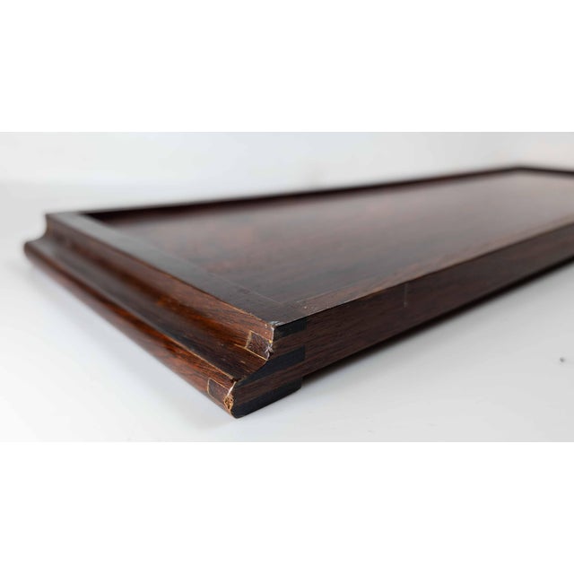 Mid-Century Danish Modern Rosewood Serving Tray, Unsigned For Sale - Image 14 of 15