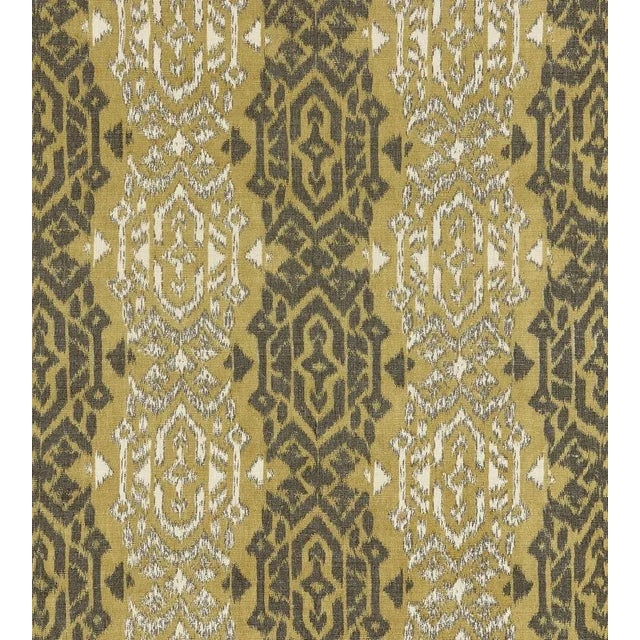 Traditional Sample - The House of Scalamandré Sumatra Ikat Weave Fabric, Golden Wheat For Sale - Image 3 of 3