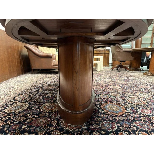 Conference Table with Leather Inlay from Globe Wernicke For Sale - Image 6 of 14