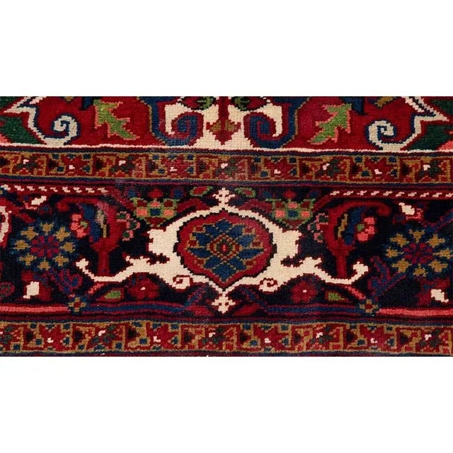 1960s Persian Heriz Area Rug 4’10” X 6’7″ For Sale - Image 9 of 10