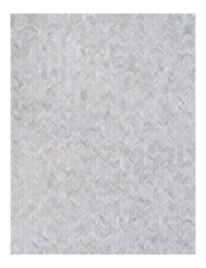 Exquisite Rugs Willoughby Patchwork Leather Ivory - 13'6"x17'6"
