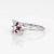 Mid 20th Century Diamond Ruby Star Ring Vintage 18 Karat White Gold Fine Cocktail size 6.25 For Sale - Image 4 of 7