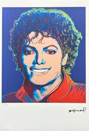 After Andy Warhol, Michael Jackson Dark Blue, 1980s, Lithograph