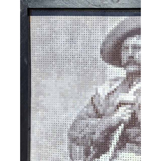 Francisco Vital "Lone Coyote' McGraw" Contemporary Black and White Pixelated Cowboy Portrait, 2025 For Sale - Image 4 of 10