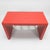 A pair of tables by Kaisa Blomstedt, 2003. Made to order by the designer. With sliding drawer. Red lacquered and nickel-...