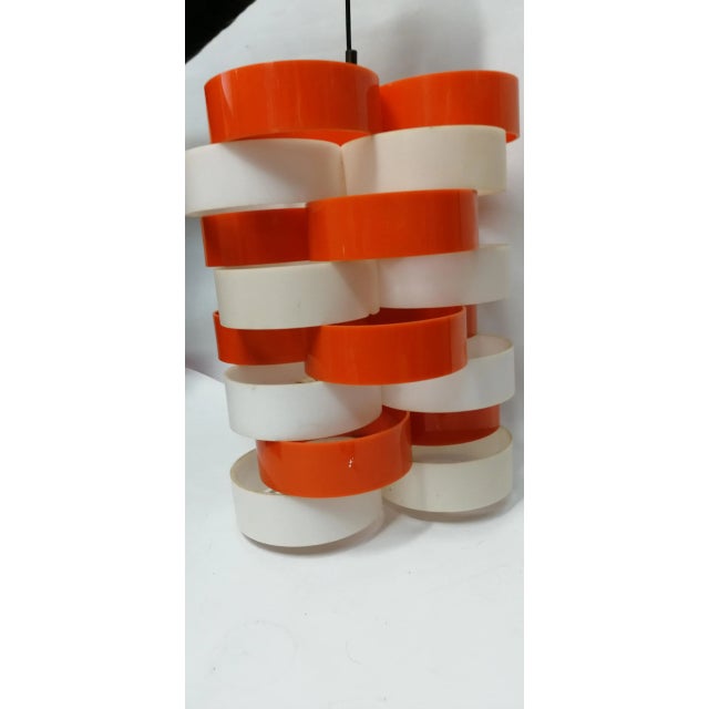 Plastic Acrylic Glass &amp; Plastic Ceiling Lamp, 1970s For Sale - Image 7 of 8