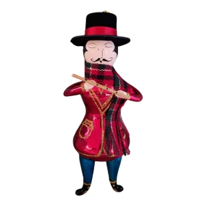 Artisan Crafted Blown Glass Musician Christmas Ornament