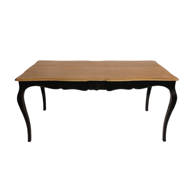 Black Lacquer Reclaimed Wood Dining Table Chairish