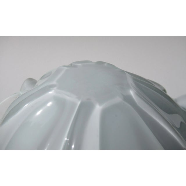 C.1960's Italian Hand-Blown Sommerso Triple Layer, Acid Green & White With Clear Outer Murano Ruffled Bowl For Sale - Image 12 of 13