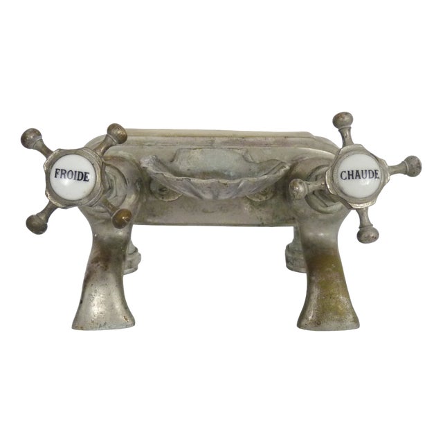 Bathtub Tap in Silver Bronze, 1930s For Sale