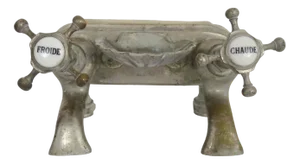 Bathtub Tap in Silver Bronze, 1930s