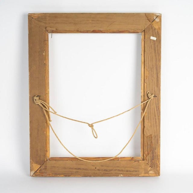 Montparnasse Carved Wood Picture Frame, 1950 For Sale - Image 4 of 5