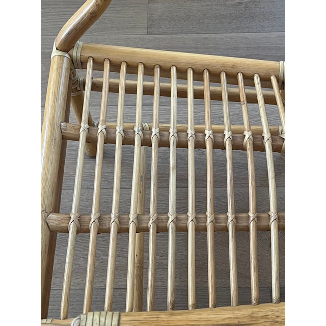 Pair of Vintage McGuire Bamboo & Leather Arm Chairs For Sale - Image 10 of 14